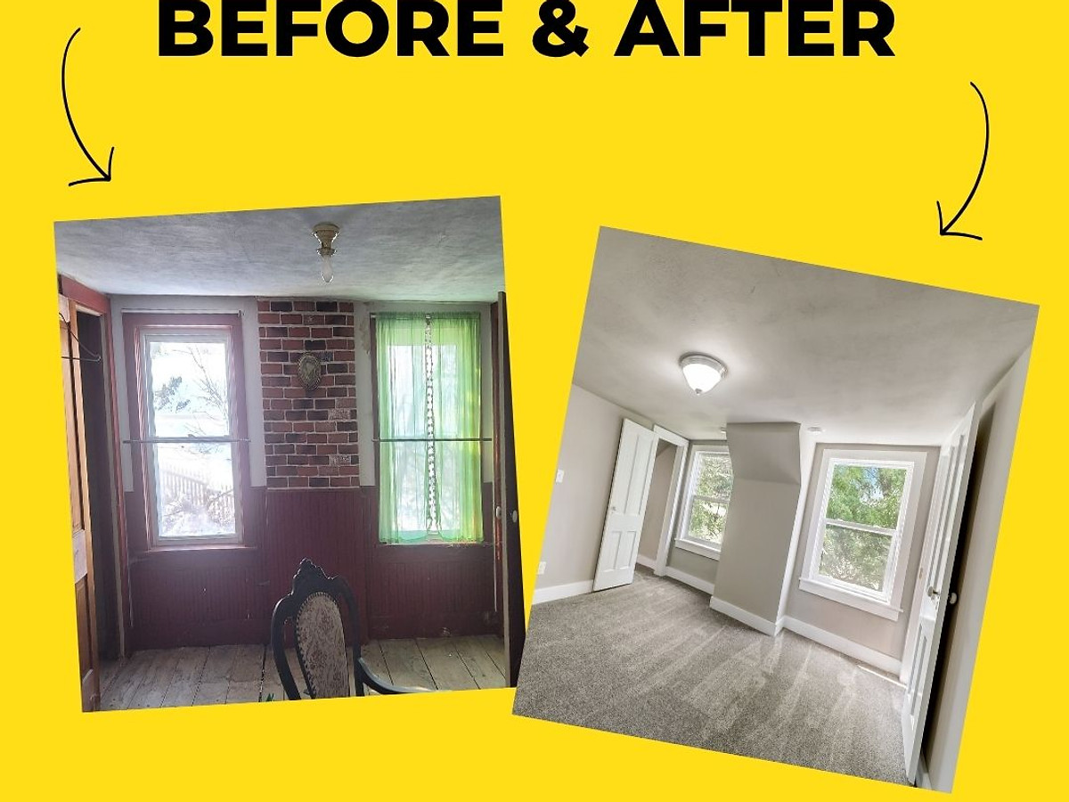 Bedroom renovation before and after