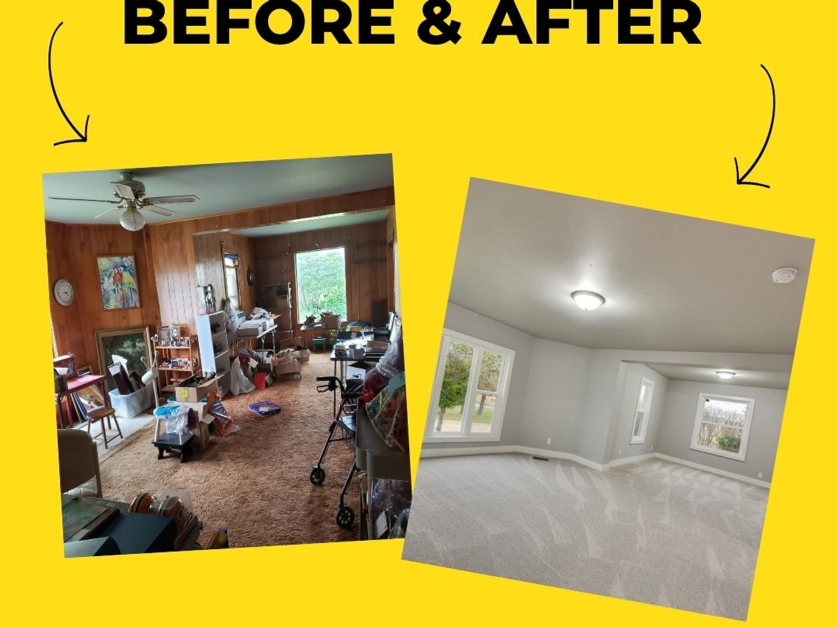 Living room renovation before and after