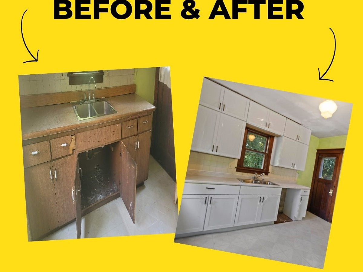 Kitchen renovation before and after
