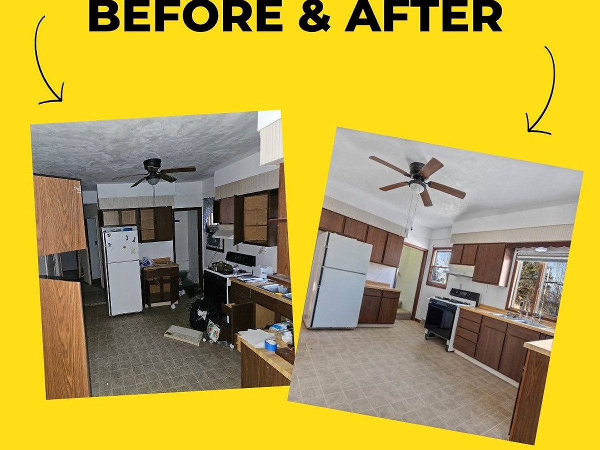 Kitchen renovation before and after